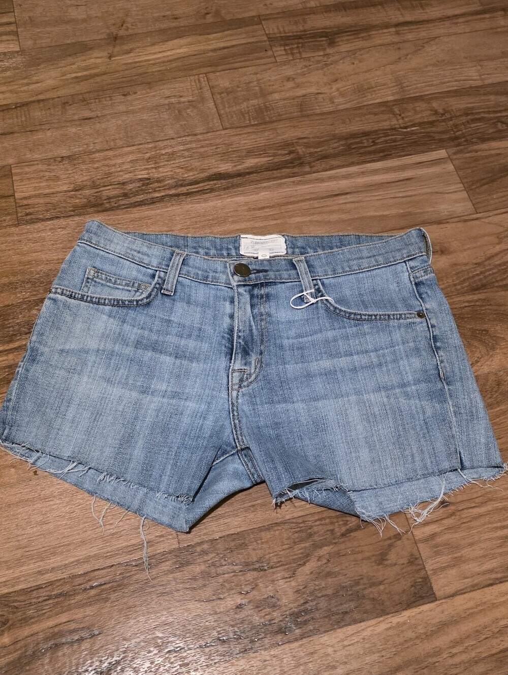 Current Mood Light Blue Denim Shorts with Pink Stitching